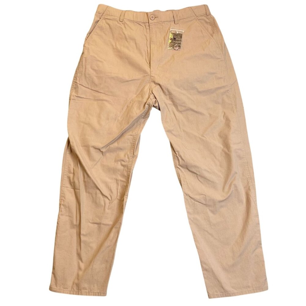 Uniqlo Womans Pants Size 7 Beige Casual Cotton/Polyester Blend